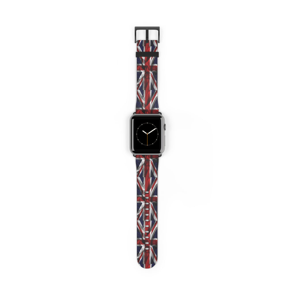Union Jack Leather Watch Band - British Flag Strap for Apple Watch - {{variant_title}} | litemerch