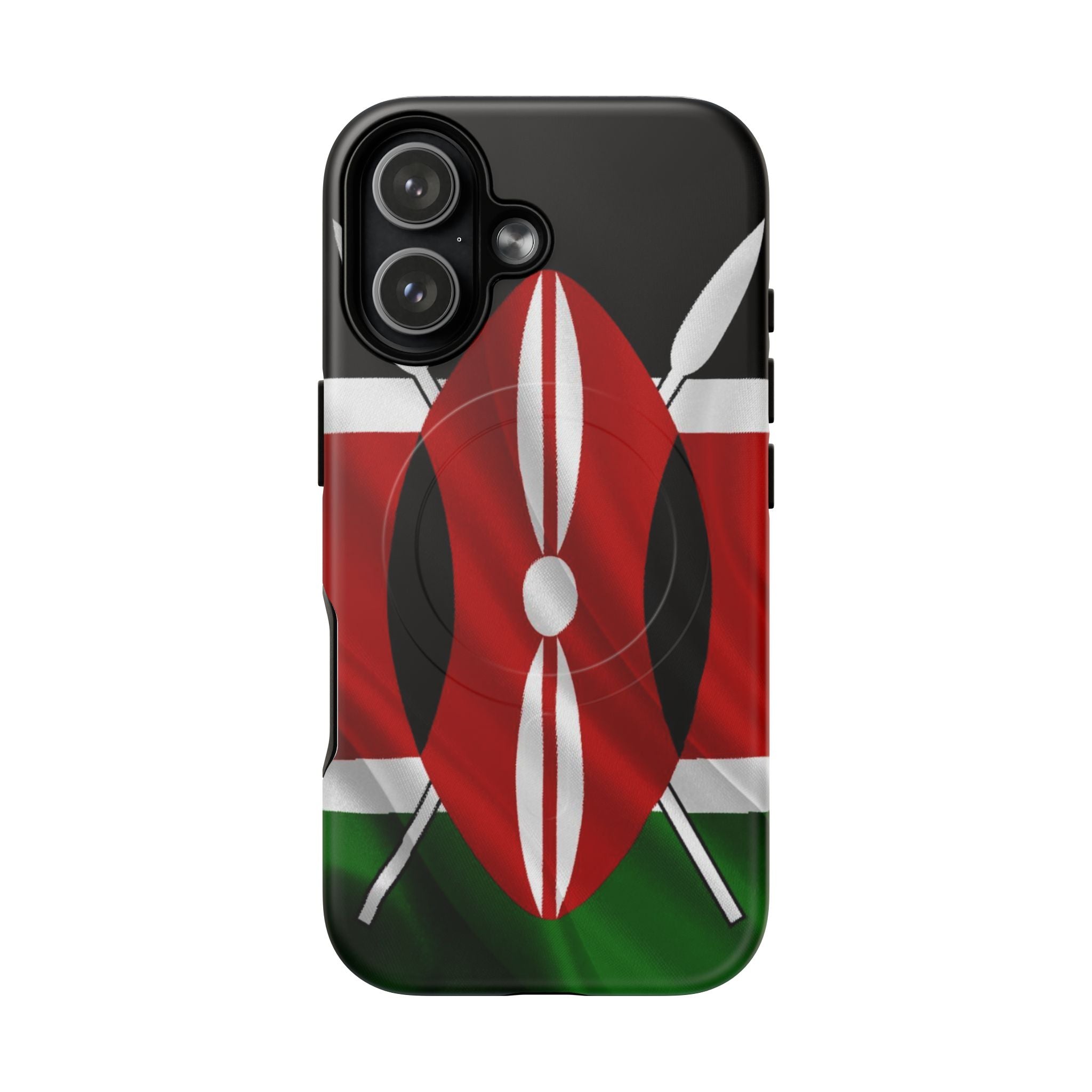 Kenyan Patriot Tough Magnetic Phone Cases, Protective Hard Shell for iPhones (17, 17 Air, 17 Pro, 17 Pro Max: Both Glossy and Matte) - {{variant_title}} | litemerch