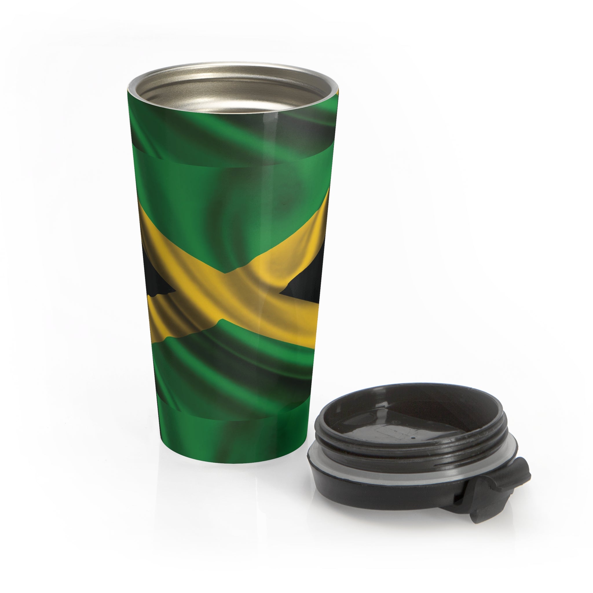 Jamaican Love Stainless Steel Travel Mug — Insulated Patriotic Coffee Tumbler - {{variant_title}} | litemerch
