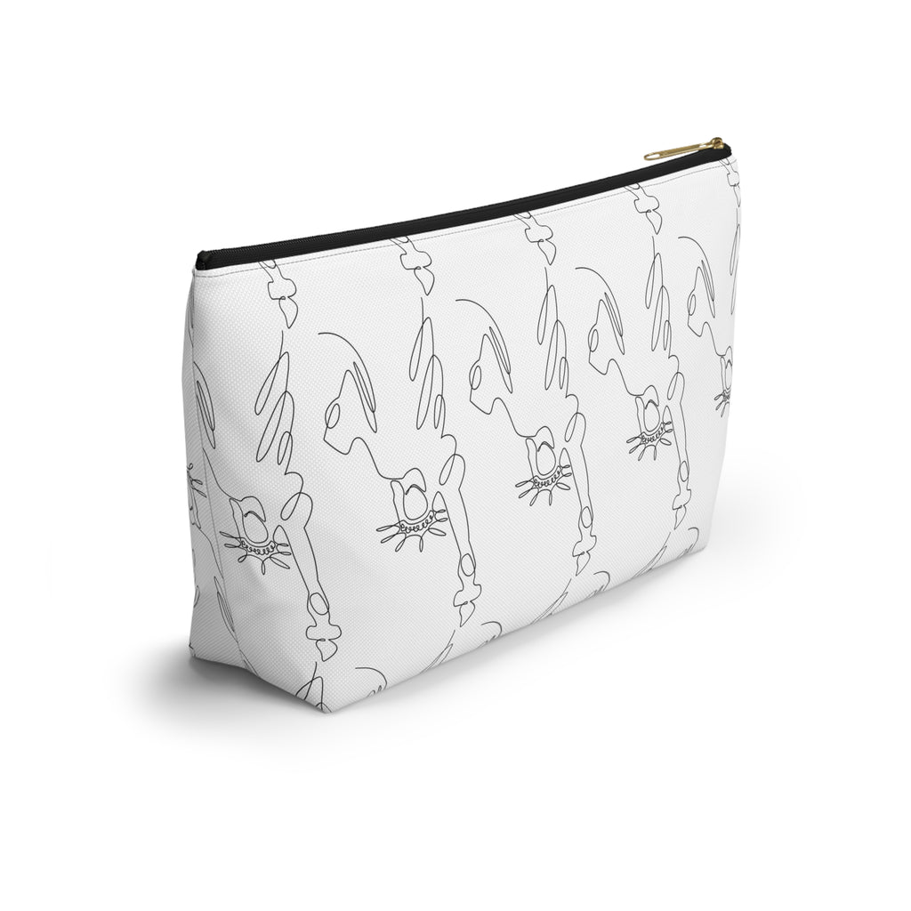T-Bottom Cosmetic Bag, Statue of Liberty Doodle Pouch - {{variant_title}} | litemerch
