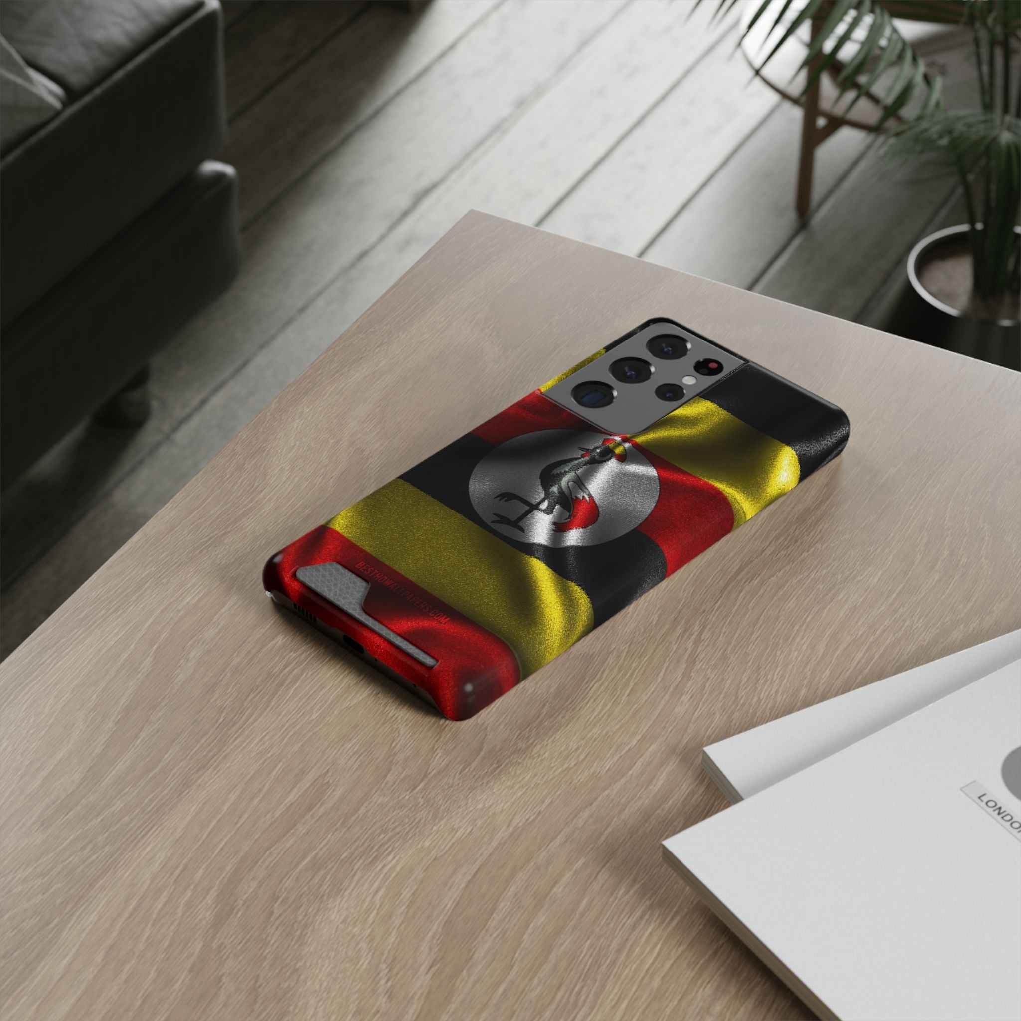 Uganda Phone Card Case — Protective Wallet Phone Case Ugandan Crest - {{variant_title}} | litemerch