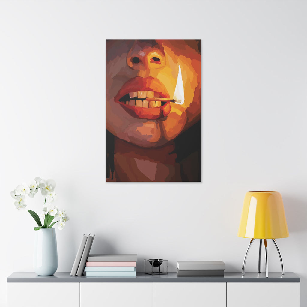 Light A Match | Flame Kiss Canvas Print - {{variant_title}} | litemerch