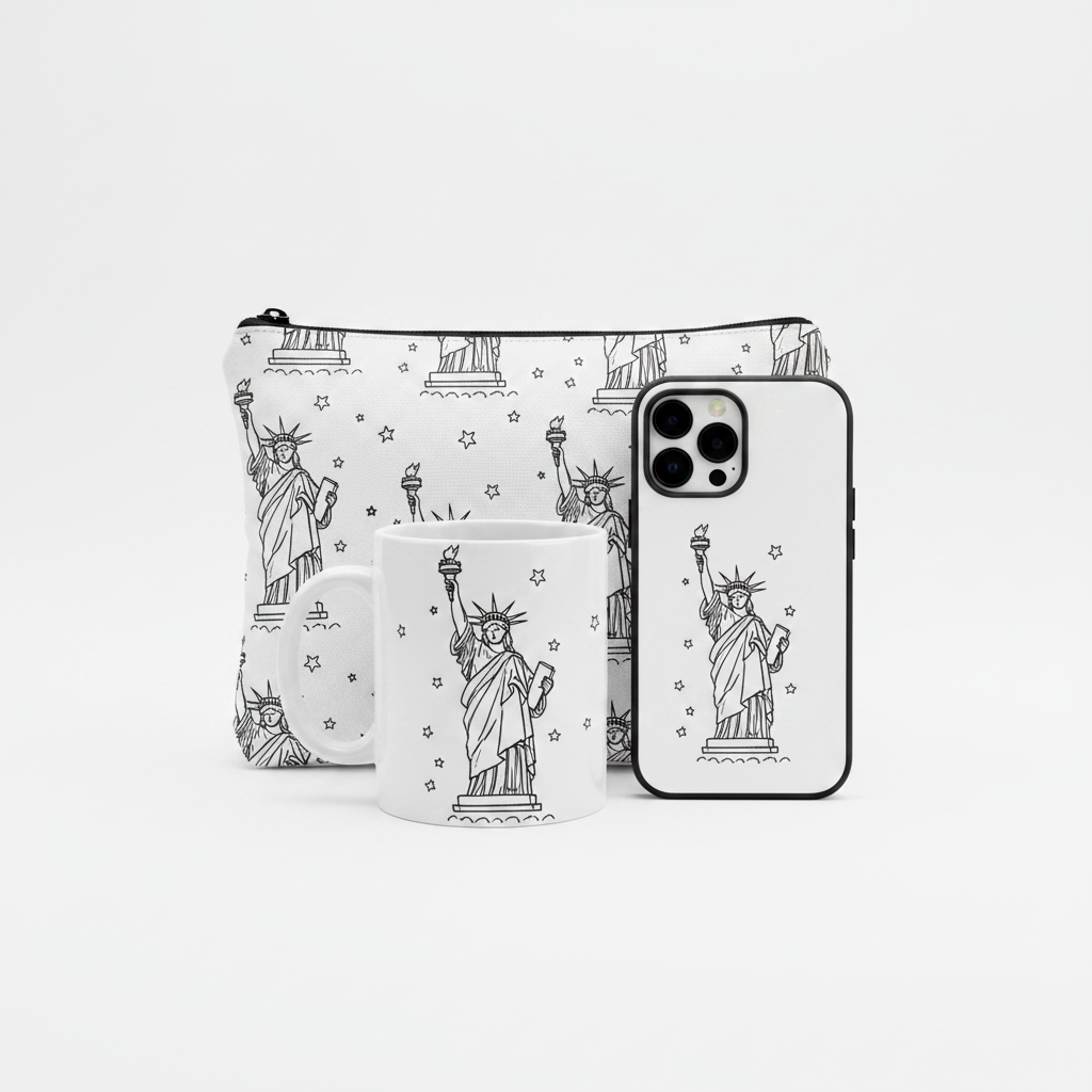 Phone Case + Mug + Cosmetic Bag: Statue of Liberty Bundle - {{variant_title}} | litemerch